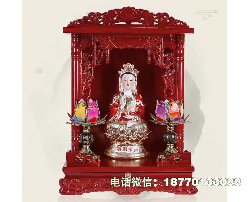 实木佛龛架生产
